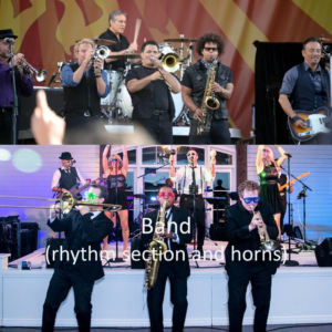 Band (rhythm section and horns)